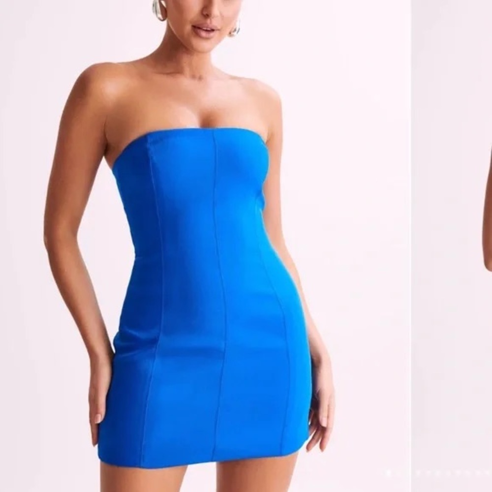 Meshki Blue Strapless Dress never worn